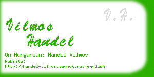 vilmos handel business card